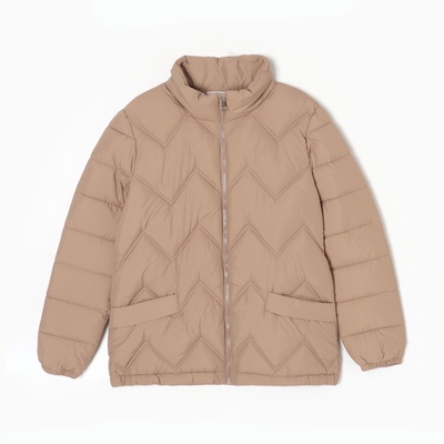 Куртка женская демисезонная на молнии Collorista, бежевая размер 42