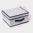 Короб для хранения Доляна «Мармелад», 30×28×15 см, белый - Фото 3