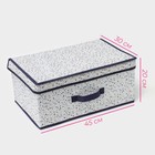 Короб для хранения Доляна «Мармелад», 45×30×20 см, белый - Фото 3