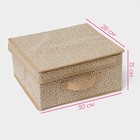 Короб для хранения Доляна Points, 30×28×15 см, бежевый - Фото 3