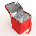 Термосумка на молнии, 18 л, цвет красный - фото 24402185