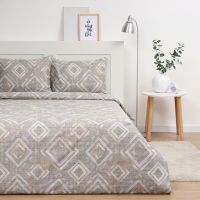 Постельное бельё 1.5-спальное «Экономь и Я. Ромб», микрофибра