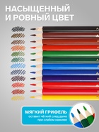 Карандаши цветные «Красин. Поле чудес», трёхгранные, заточенные, европодвес, 12 шт. - Фото 3