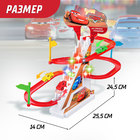 Детский автотрек «Тачки», 3 машинки в комплекте, световые и звуковые эффекты - Фото 2