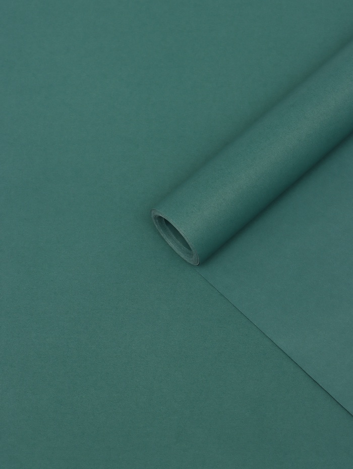 Бумага крафт двустороння, бирюзовый 0.68×10 м - Фото 1