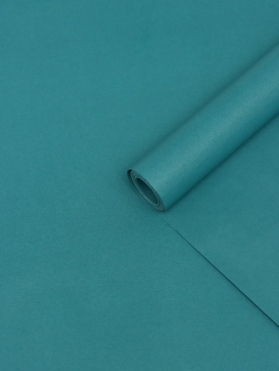 Бумага упаковочная крафт двустороння, бирюзовый, 0.68×10 м