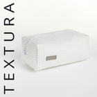 Косметичка женская на молнии TEXTURA, объёмная, большая, мягкая, белая - Фото 7