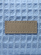 Косметичка женская на молнии TEXTURA, объёмная, большая, мягкая, голубая - Фото 4