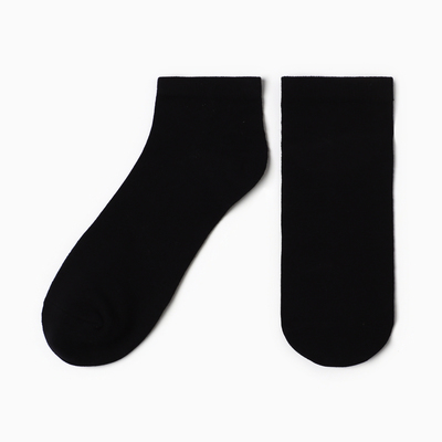 Носки мужские укороченные, цвет черный, размер 25