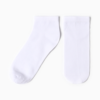 Носки мужские укороченные, цвет белый, размер 25
