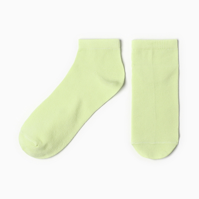 Носки женские укороченные, цвет салатовый, размер 23-25