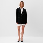 Пиджак женский с отстрочкой MINAKU: Classic цвет чёрный размер 42 - Фото 2