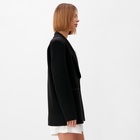 Пиджак женский с отстрочкой MINAKU: Classic цвет чёрный размер 42 - Фото 4