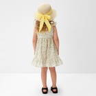 Сарафан для девочки MINAKU «Ромашки», цвет молочный, рост 134 см - фото 807715099