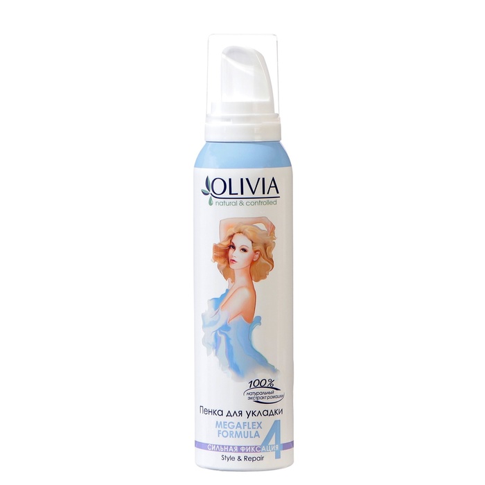 Пенка для укладки волос сильной фиксации OLIVIA с экстрактом ромашки, 150 мл - Фото 1