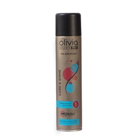 Лак для волос сверхсильная фиксация OLIVIA EXPERT PRO бережный уход и сияние, 300 мл