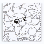 Магнит-раскраска «Дино», 10×10 см - Фото 2