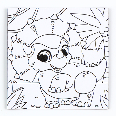 Магнит-раскраска «Дино», 10×10 см