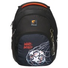Рюкзак молодёжный, 42 х 31 х 13 см, эргономичная спинка, Stavia "Футбол", чёрный - Фото 3