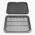 Туалет для собак плоский без столбика 51 х 41 х 4см серый - фото 24358789