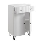 Комод напольный «Лайн», на ножках, 1 ящик, 2 дверцы, 600×350×915 мм, цвет белый МДФ 10609943