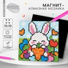 Алмазная мозаика-магнит для детей «Зайка» 10249021 - фото 12796024