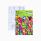 Наклейки детские бумажные «Динозавры», c раскраской на обороте, 11 х 15.5 см - фото 321652100