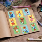 Наклейки детские бумажные «Друзья», c раскраской на обороте, 11 х 15.5 см (комплект 10 шт) - фото 27656476