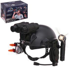 Шлем полицейского «Супер агент», световые и звуковые эффекты, работает от батареек