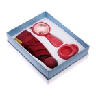 Подарочный набор вентилятор и зонт, красный - фото 11325951