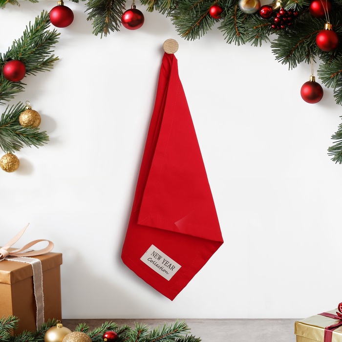 Полотенце новогоднее «Этель» New year collection, цвет красный, 40×73 см, 100% хл, саржа 190 г/м² - Фото 1
