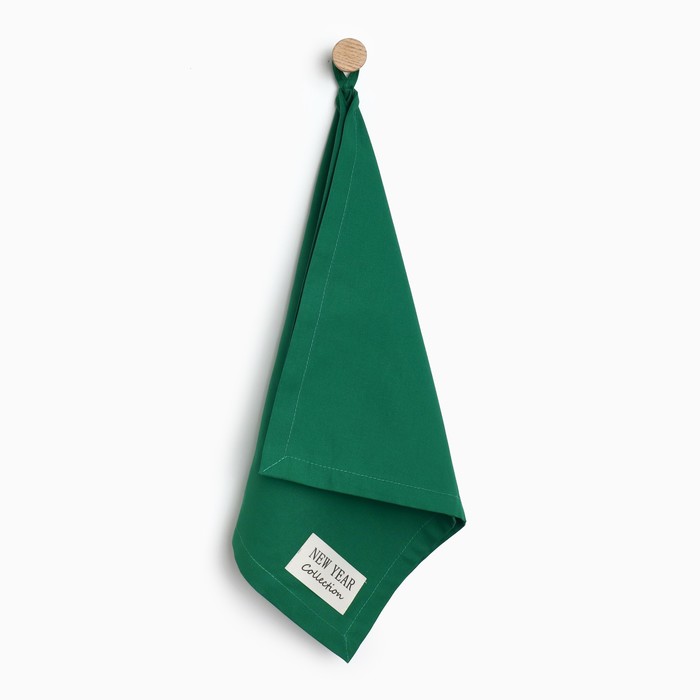 Полотенце Этель New year collection 40х73 см, цв.зеленый, 100% хл, саржа 190 г/м2