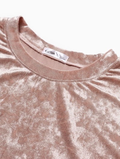 Пижама женская (футболка, шорты) KAFTAN «Бархат», размер 40-42, розовая