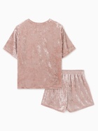 Пижама женская (футболка, шорты) KAFTAN «Бархат», размер 40-42, розовая 10390059