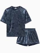 Костюм женский (футболка и шорты) KAFTAN "Бархат", р. 44-46, серый - фото 24652969