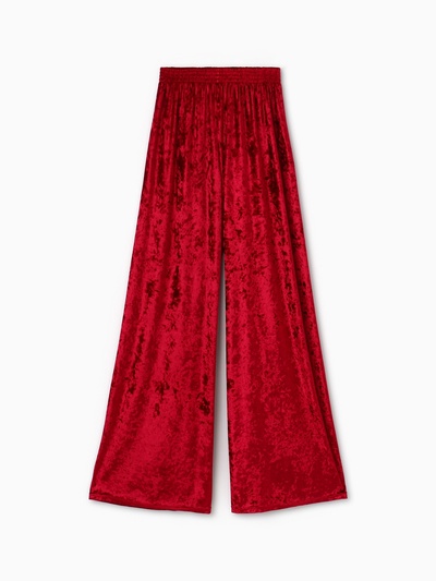 Брюки домашние женские KAFTAN «Бархат», размер 44-46, бордовые