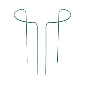 Кустодержатель d=40 см, h=80 см, ножка d=0,3 см, металл, зеленый (набор 2 шт)