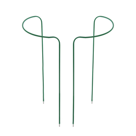 Кустодержатель d=50 см, h=90 см, ножка d=0,3 см, металл, зеленый (набор 2 шт)