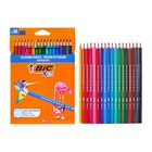 Карандаши 18 цветов, детские, шестигранные, BIC Kids Tropicolors, пластиковые, ударопрочный грифель 3.2 мм 10508077 - фото 315810180