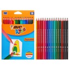 Карандаши пластиковые 18 цветов, BIC Kids Tropicolors, микс - фото 110494216