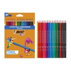 Карандаши 18 цветов, детские, шестигранные, BIC Kids Tropicolors, пластиковые, ударопрочный грифель 3.2 мм, картонная упаковка 10508077 - фото 315566276