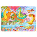 Макси-пазлы 2 в 1 «Единороги + динозавры №3», 35 и 35 элементов - фото 24461682