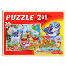 Макси-пазлы 2 в 1 «Единороги + динозавры №3», 35 и 35 элементов - фото 24461684