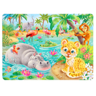 Макси-пазлы 2 в 1 «Забавные животные №4», 15 и 24 элементов - фото 24461692