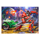 Пазлы 2 в 1 «Трансформеры и транспорт №1», 104 элемента в каждом пазле - фото 24461746