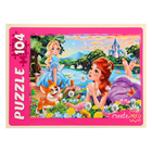 Пазлы «Сёстры-принцессы на лугу», 104 элемента - фото 24461791