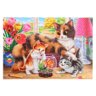 Пазлы «Кошка и котята», 160 элементов - фото 24461818