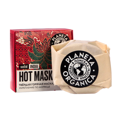 Твёрдая горячая маска для волос Planeta Organica "INDIA", 50 г