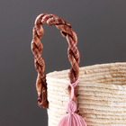 Корзина для хранения "Аргентина", с ручками, 26 х 20 х 19,5 см, натуральный, бордовый - фото 24402863