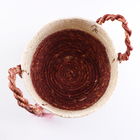 Корзина для хранения "Аргентина", с ручками, 26 х 20 х 19,5 см, натуральный, бордовый - фото 24402865